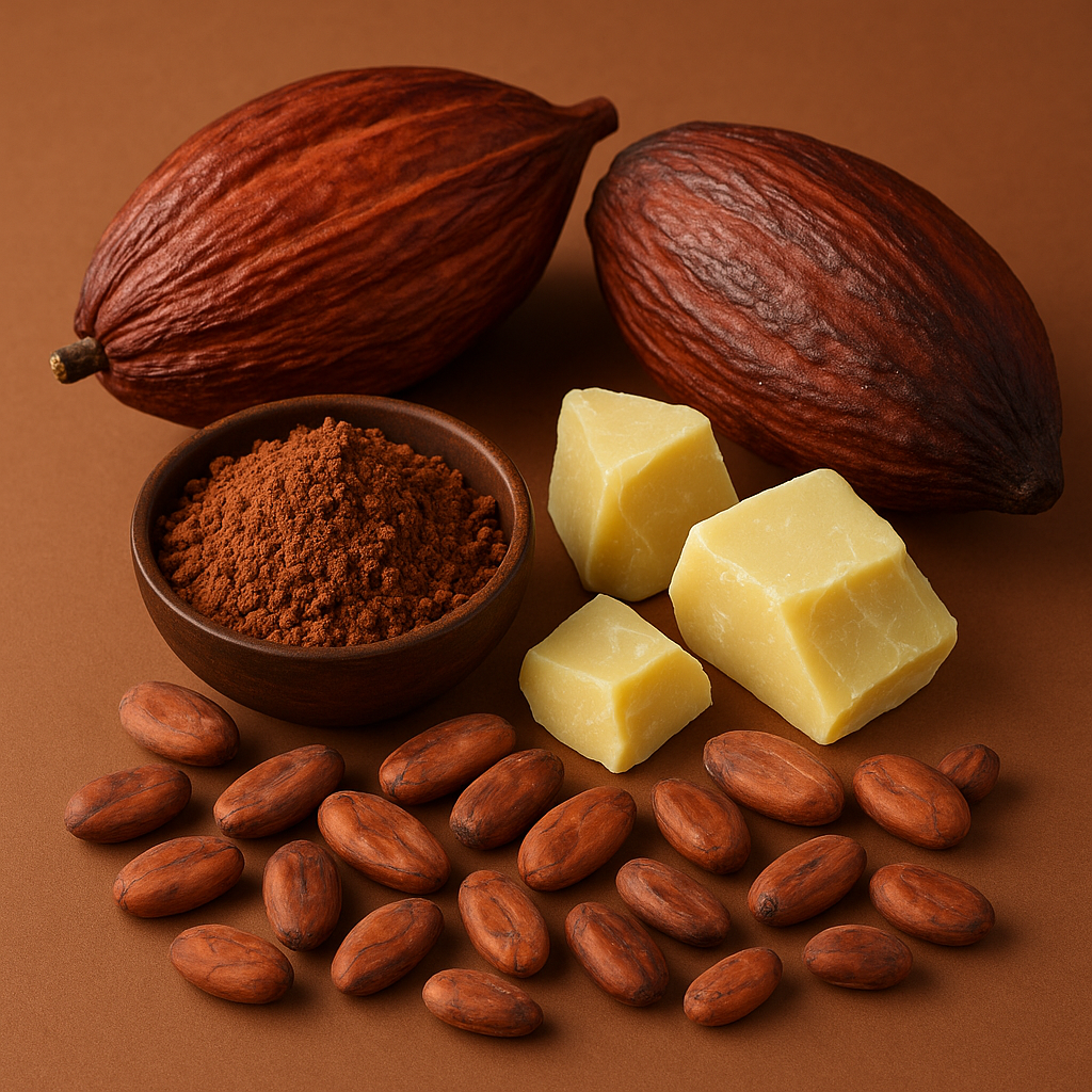 Cocoa powder and Butter